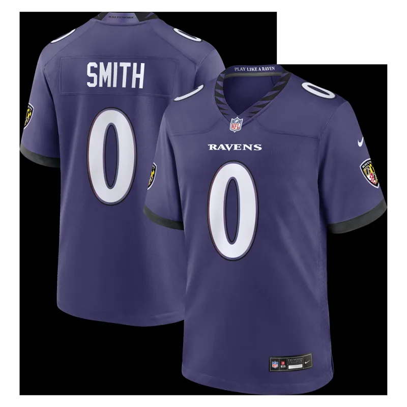 Baltimore Ravens Jersey Roquan Smith Purple Team Game Jersey - Image 4