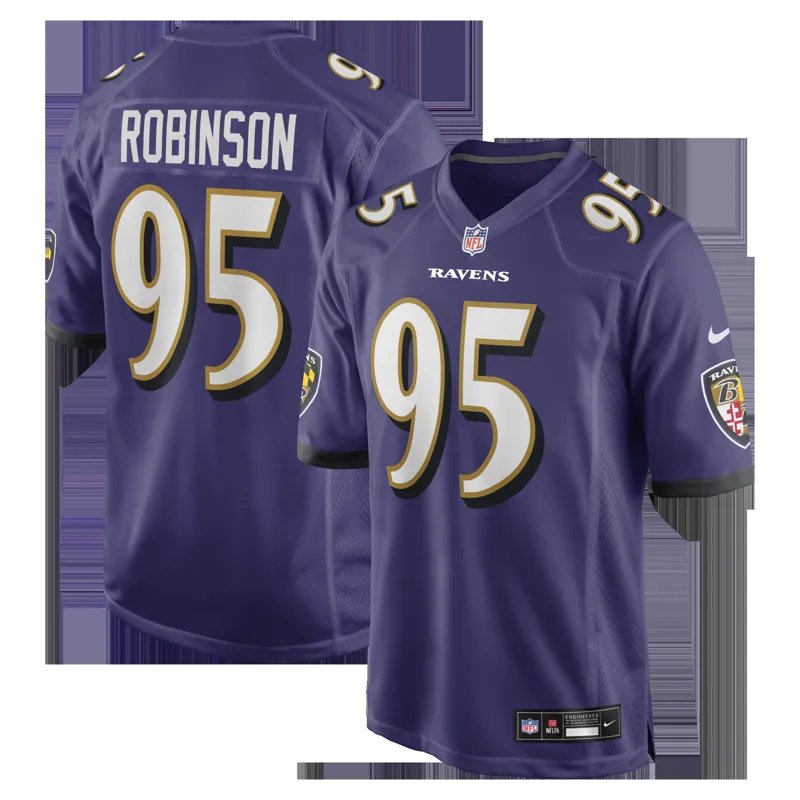 Baltimore Ravens Jersey Tavius Robinson Purple Team Game Jersey