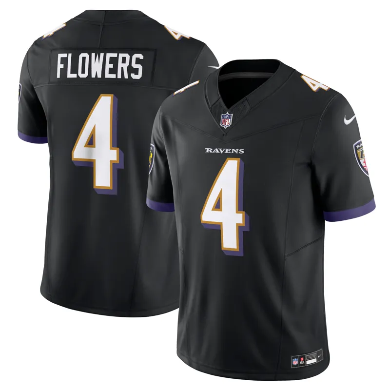 Baltimore Ravens Jersey Zay Flowers Black Alternate Vapor Fuse Jersey