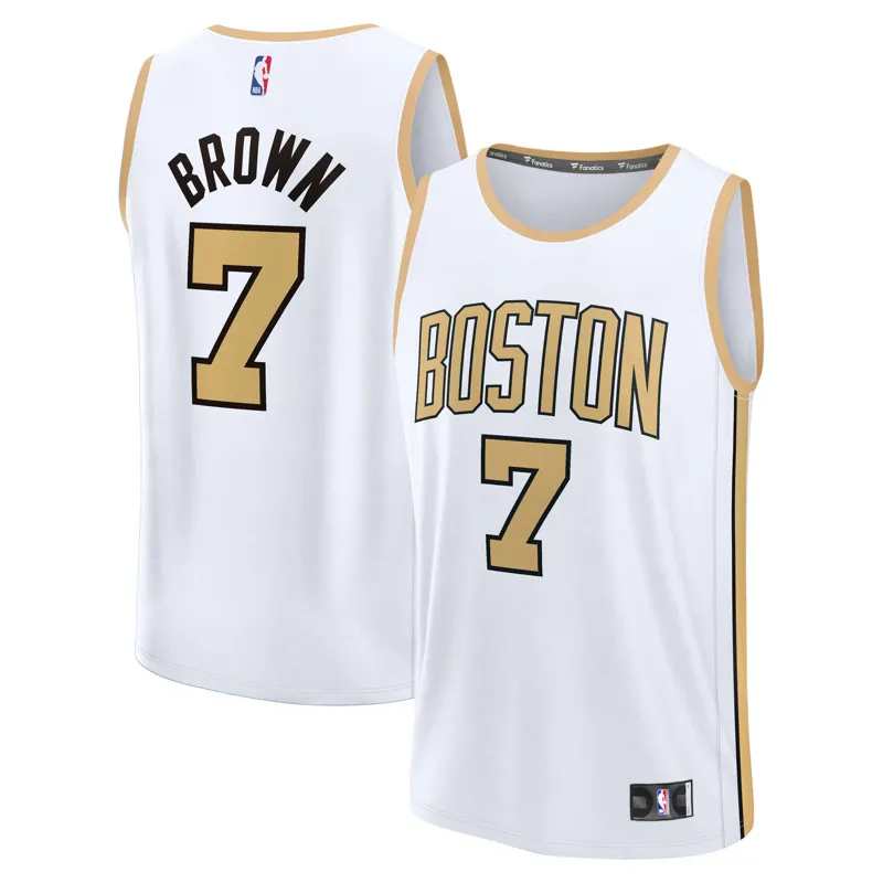 Boston Celtics Jersey Jaylen Brown White 2025-26 City Edition Fast Break Jersey