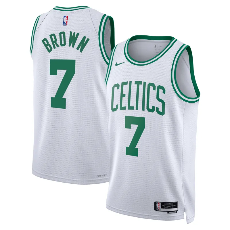 Boston Celtics Jersey Jaylen Brown White 2025-26 City Edition Fast Break Jersey - Image 3