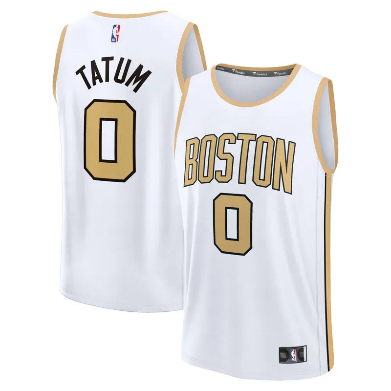 Boston Celtics Jersey Jayson Tatum White 2025-26 City Fast Break Jersey