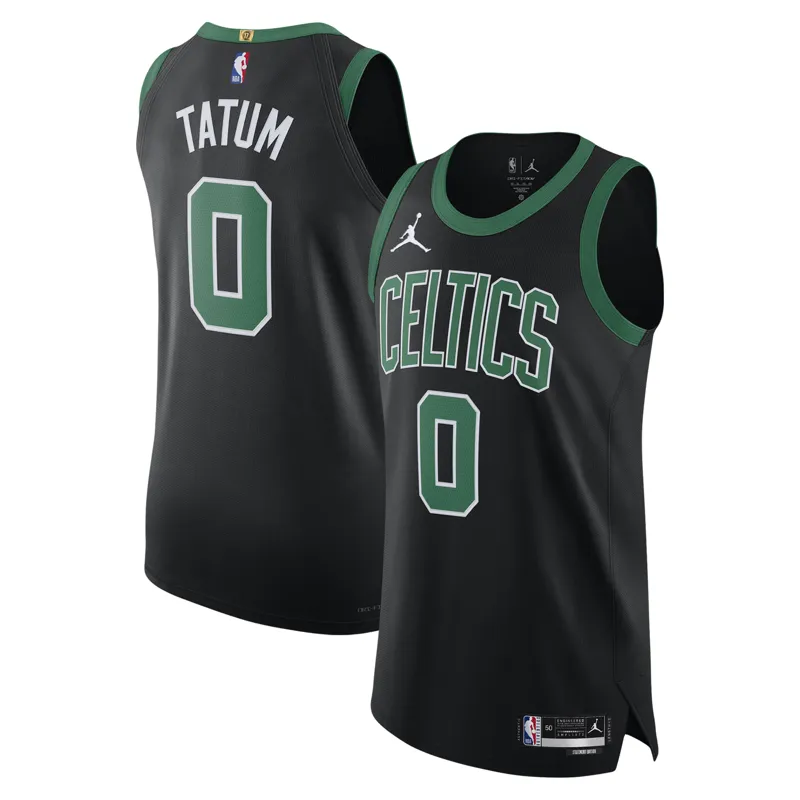 Boston Celtics Jersey Jordan Brand Jaylen Brown Black Statement Jersey - Image 3