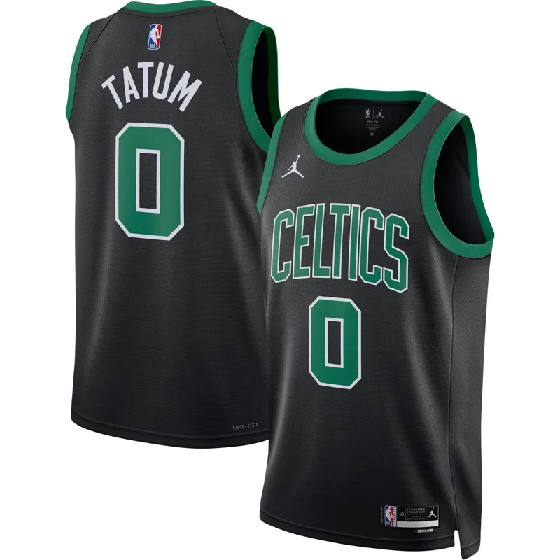 Boston Celtics Jersey Jordan Brand Jaylen Brown Black Statement Jersey - Image 5
