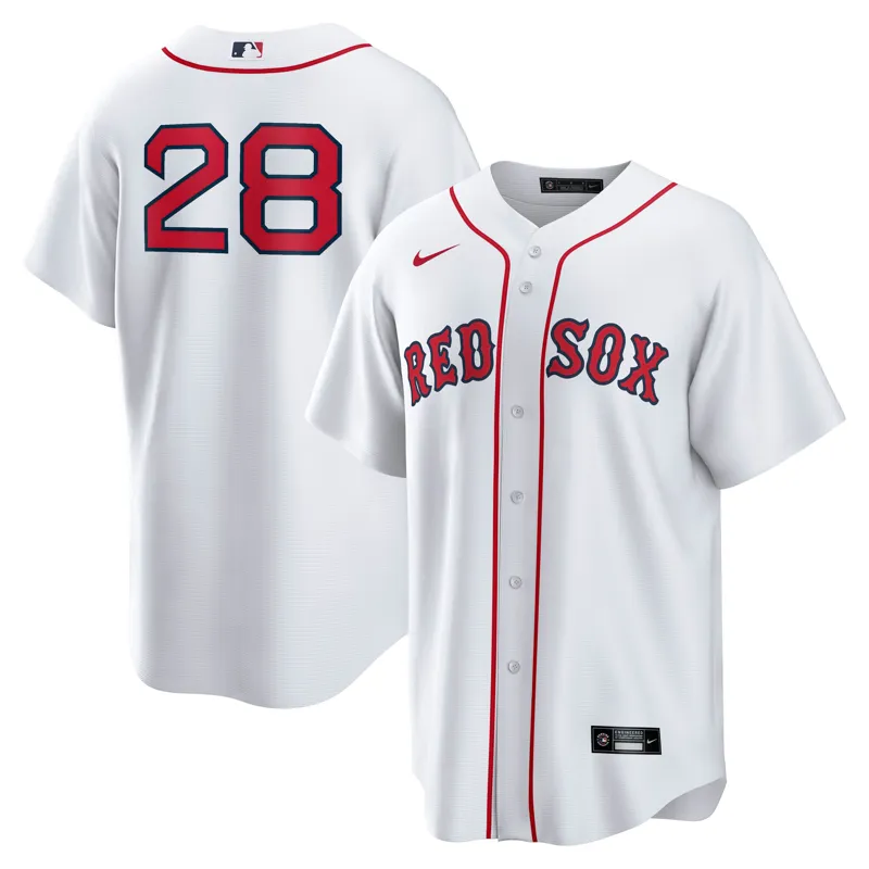 Boston Red Sox Jersey Jovani Moran White Home Jersey - Image 3