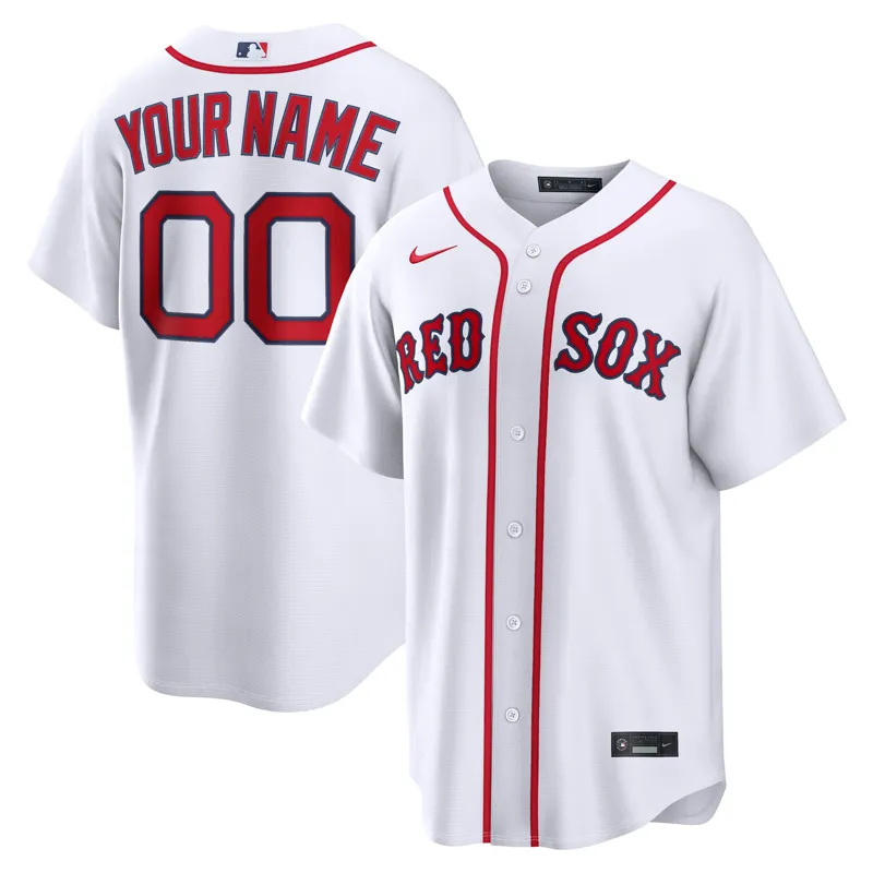 Boston Red Sox Jersey White Home Custom Jersey - Image 3