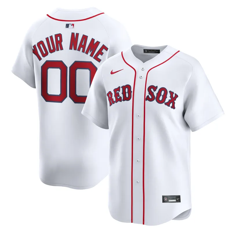Boston Red Sox Jersey White Home Custom Jersey - Image 4