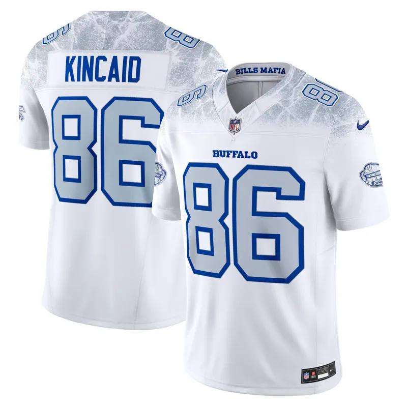 Buffalo Bills Jersey Dalton Kincaid White 2025 Rivalries Collection Stitched Limited Jersey
