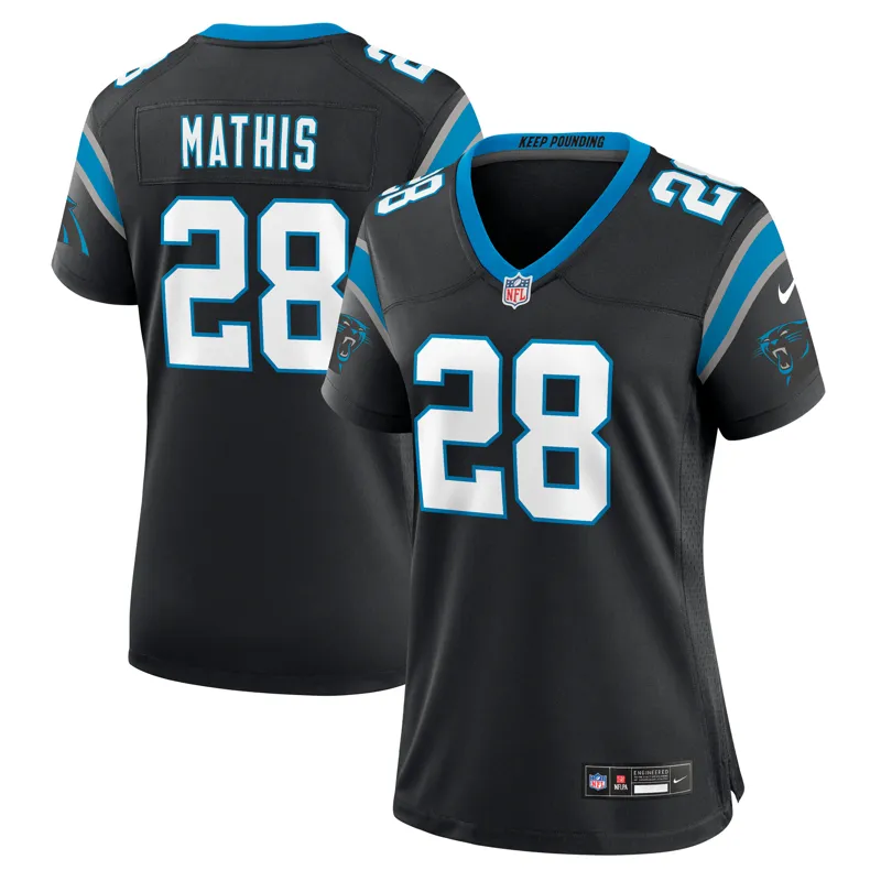 Carolina Panthers Jersey Damarri Mathis Black Team Game Jersey
