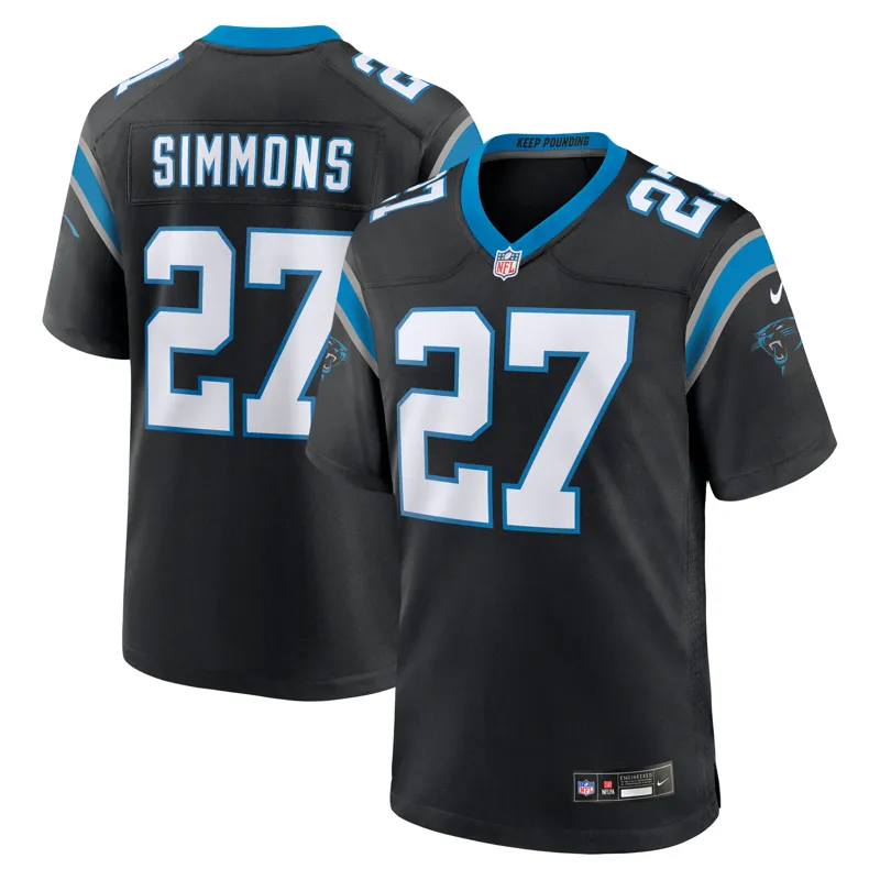 Carolina Panthers Jersey Hunter Renfrow Black Team Game Jersey - Image 3