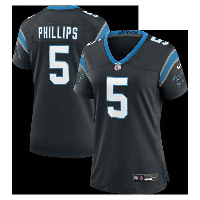 Carolina Panthers Jersey Jaelan Phillips Black Team Game Jersey