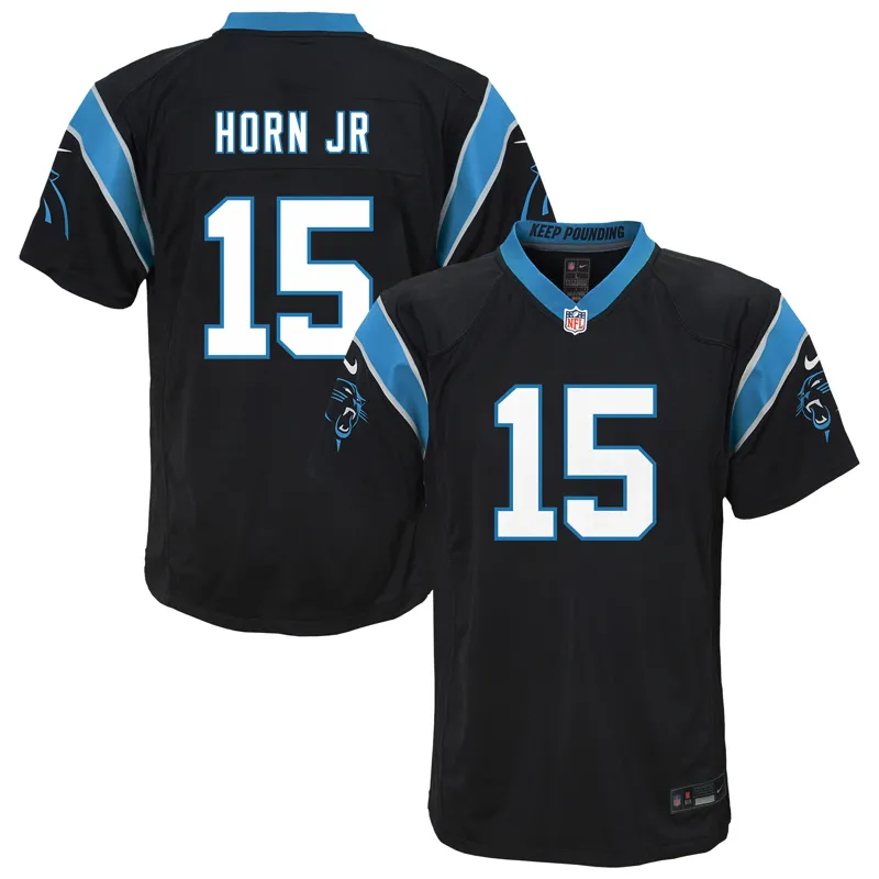 Carolina Panthers Jersey Jimmy Horn Jr Black Team Game Jersey