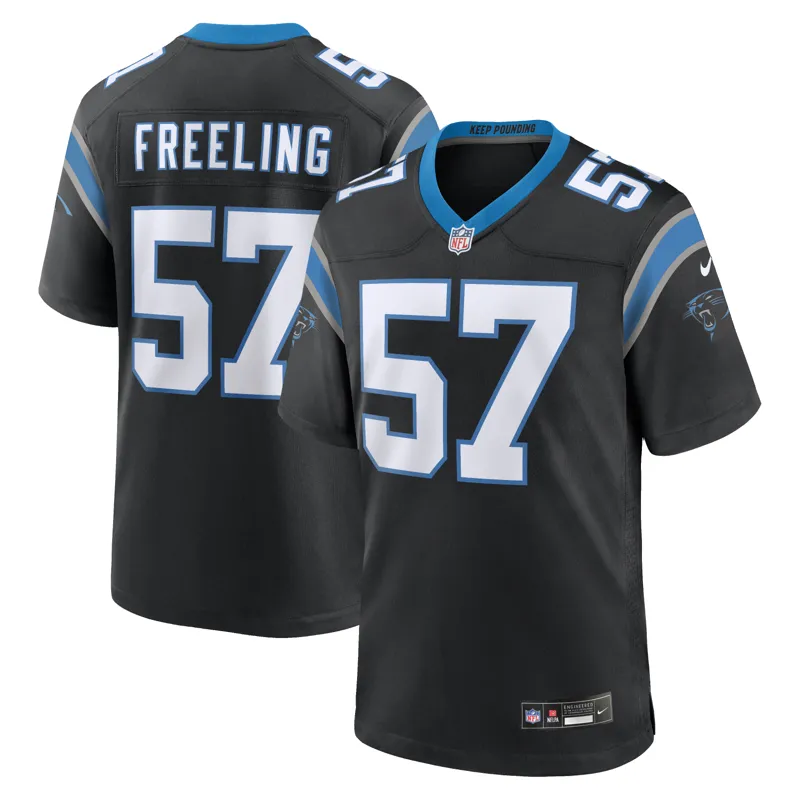 Carolina Panthers Jersey Mike Jackson Black Game Jersey - Image 3