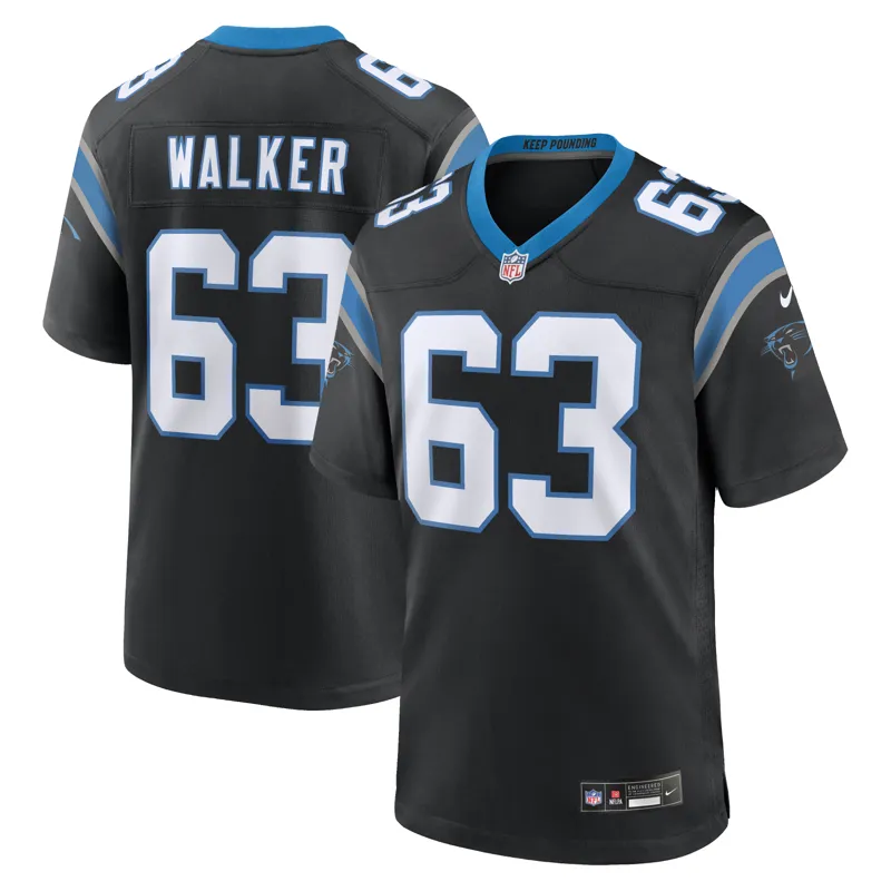 Carolina Panthers Jersey Rasheed Walker Black Team Game Jersey