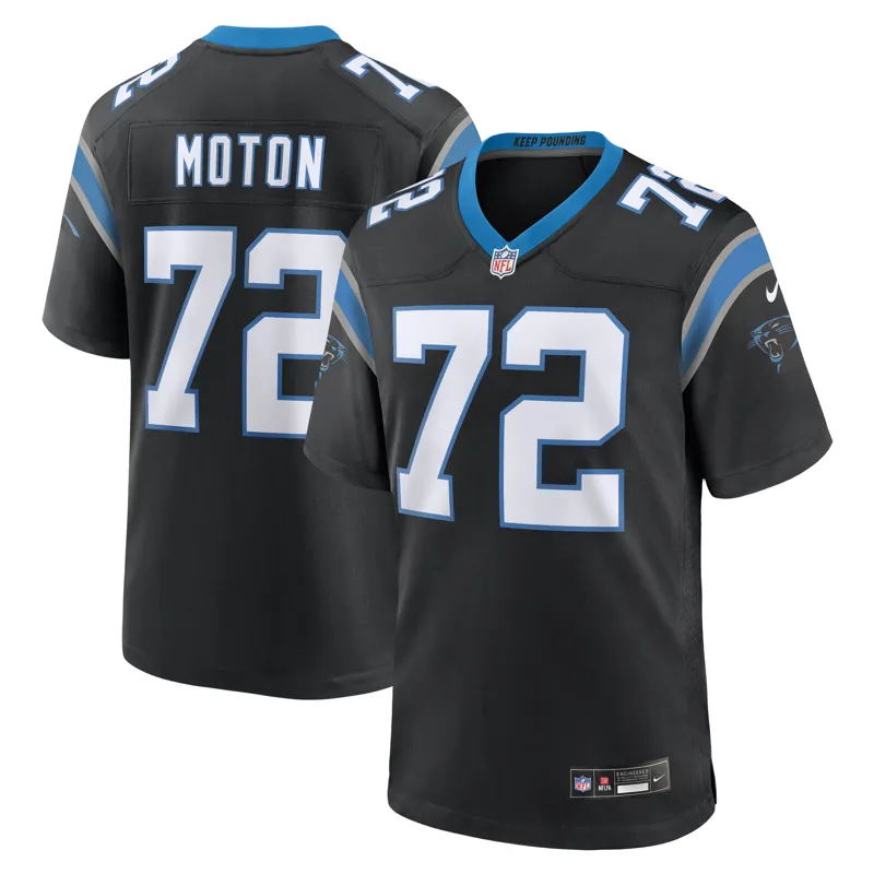 Carolina Panthers Jersey Taylor Moton Black Team Game Jersey