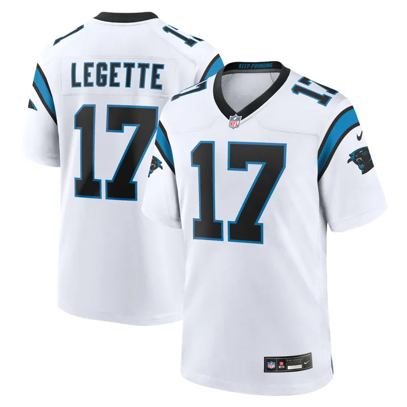 Carolina Panthers Jersey Xavier Legette White Game Jersey