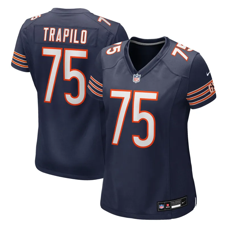 Chicago Bears Jersey Ozzy Trapilo Navy Team Game Jersey
