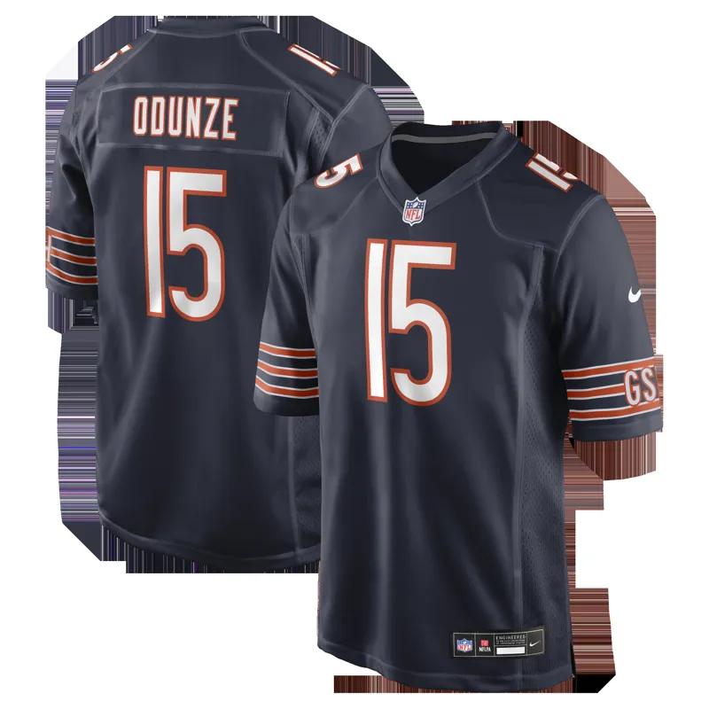 Chicago Bears Jersey Rome Odunze Navy Player Game Jersey