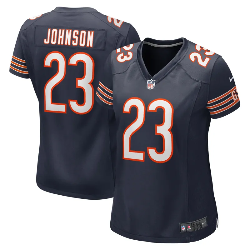 Chicago Bears Jersey Roschon Johnson Navy Team Game Jersey