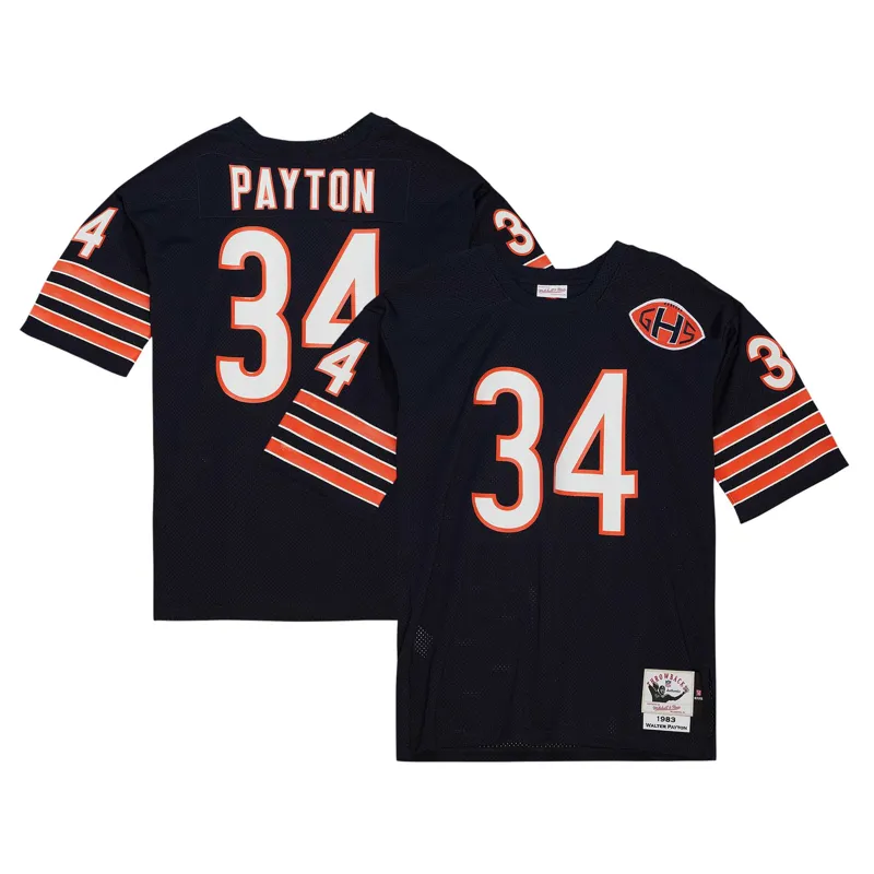 Chicago Bears Jersey Walter Payton Navy 1983 Throwback Retired Player Jersey