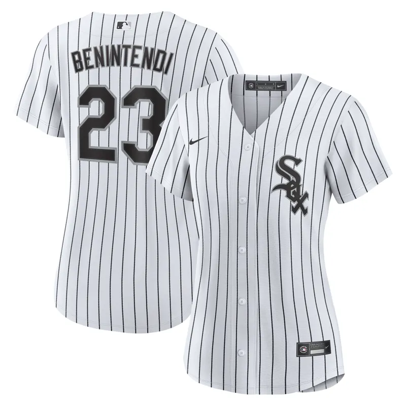 Chicago White Sox Jersey Andrew Benintendi White Black Home Official Player Jersey