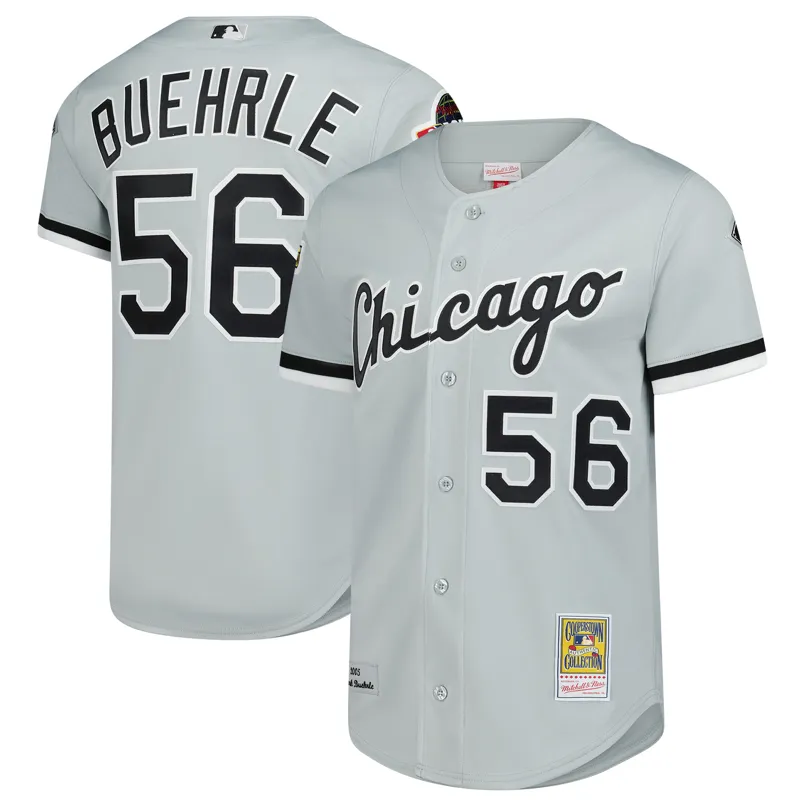 Chicago White Sox Jersey Mens Mark Buehrle Gray 2005 Throwback Jersey