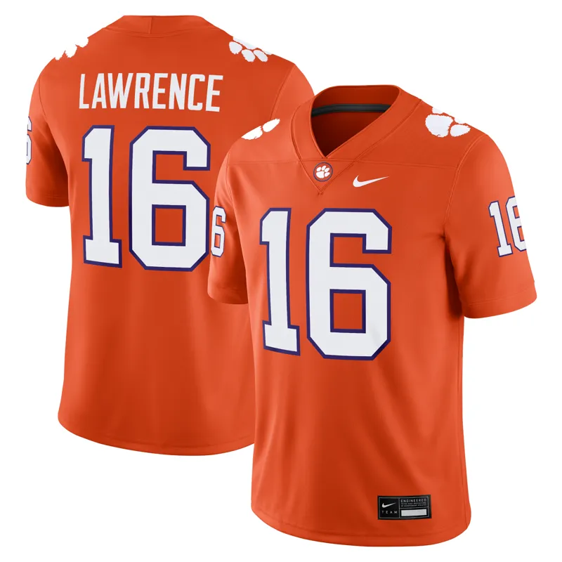 Clemson Tigers Jersey Trevor Lawrence Orange Alumni Game Jersey