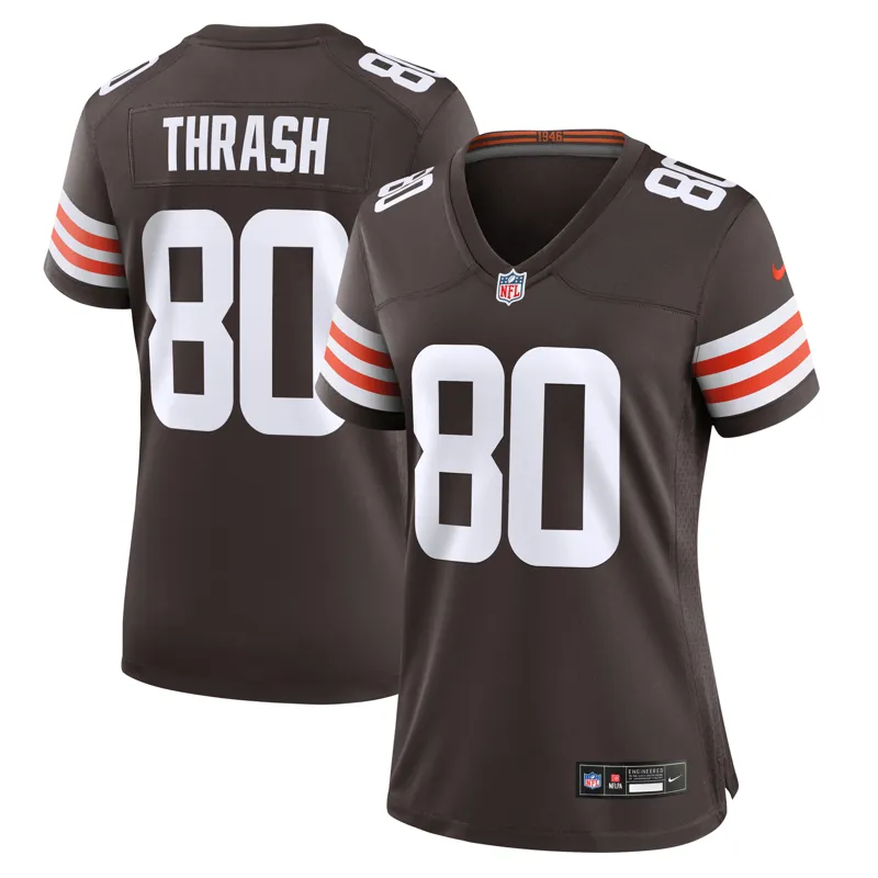 Cleveland Browns Jersey Jamari Thrash Brown Game Jersey