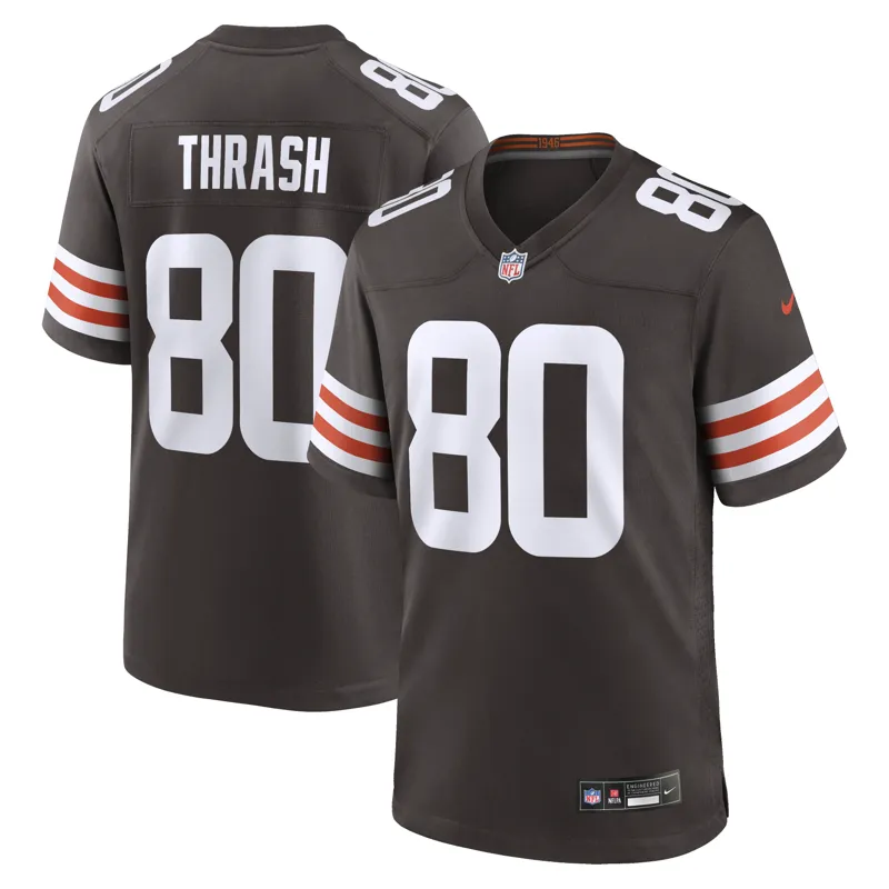 Cleveland Browns Jersey Jamari Thrash Brown Game Jersey - Image 2