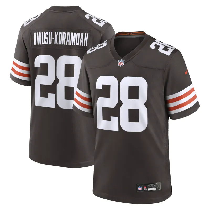 Cleveland Browns Jersey Jeremiah Owusu Koramoah Brown Game Player Jersey
