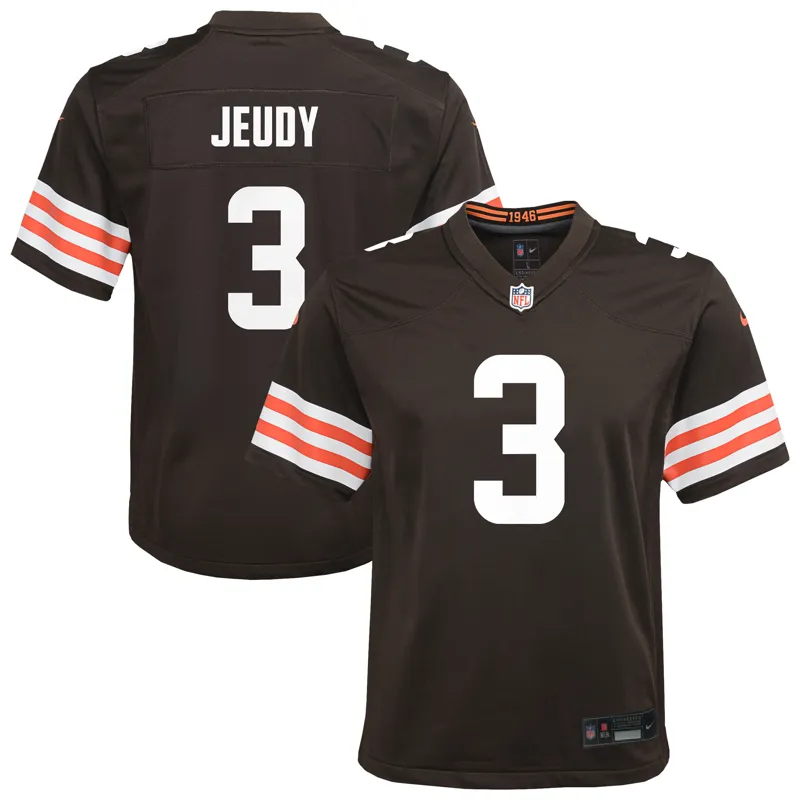 Cleveland Browns Jersey Jerry Jeudy Brown Game Jersey - Image 2