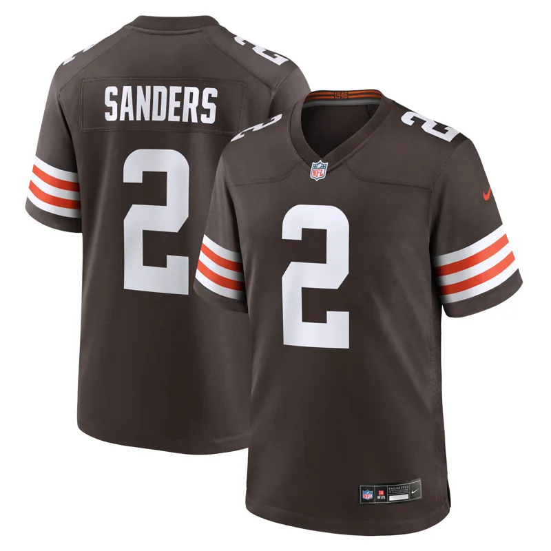 Cleveland Browns Jersey Shedeur Sanders Brown Game Jersey
