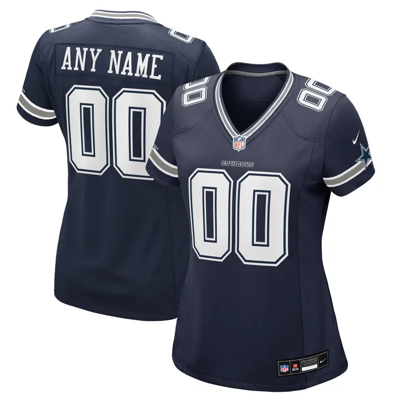 Dallas Cowboys Jersey Navy Alternate Custom Game Jersey - Image 2