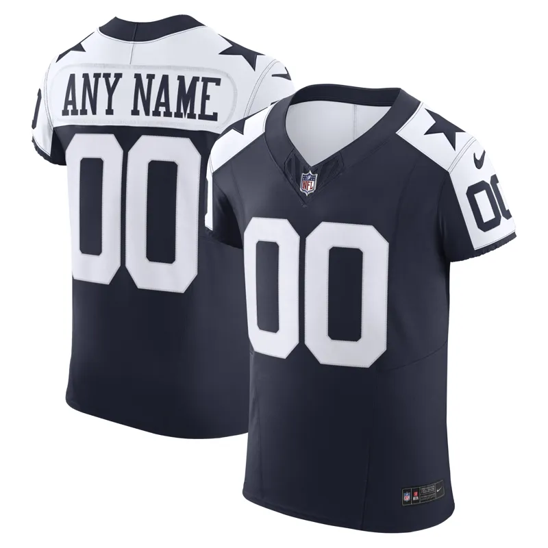 Dallas Cowboys Jersey Navy Alternate Custom Game Jersey - Image 5