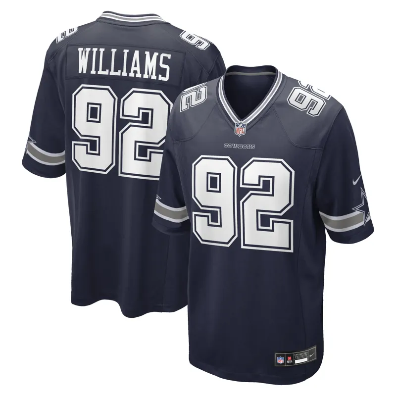 Dallas Cowboys Jersey Quinnen Williams Navy Team Game Jersey