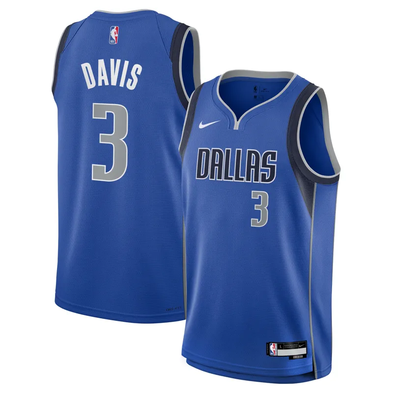 Dallas Mavericks Jersey Anthony Davis Blue Icon Jersey