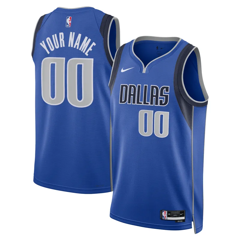 Dallas Mavericks Jersey Blue Custom Icon Jersey
