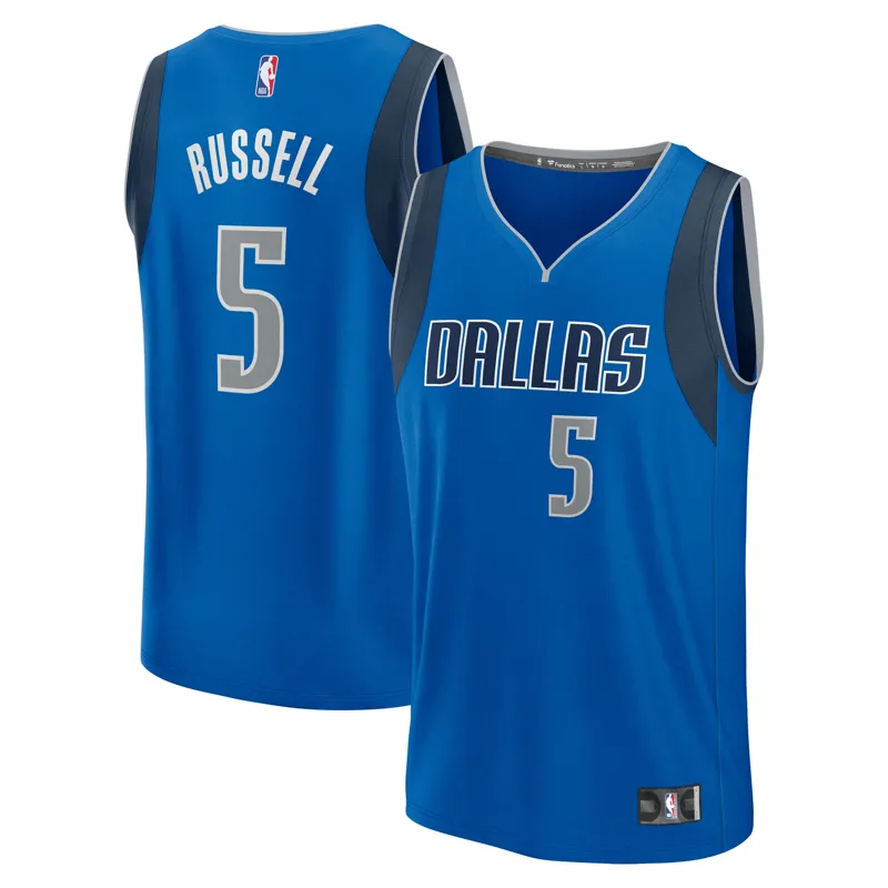 Dallas Mavericks Jersey Dangelo Russell Blue Fast Break Player Icon Jersey
