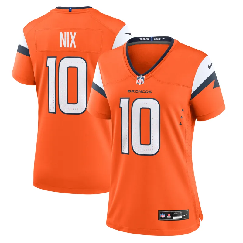 Denver Broncos Jersey Bo Nix Navy Alternate Game Jersey - Image 4