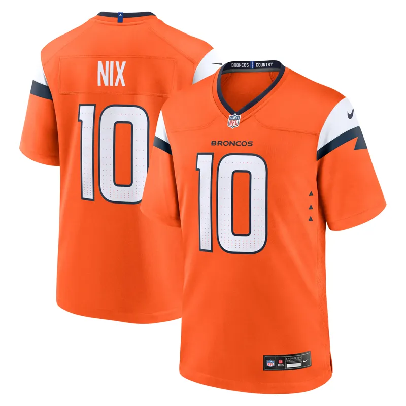 Denver Broncos Jersey Bo Nix Navy Alternate Game Jersey - Image 3