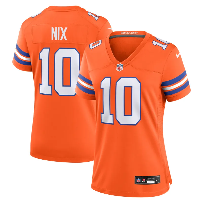 Denver Broncos Jersey Bo Nix Navy Alternate Game Jersey - Image 5