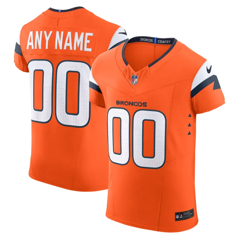 Denver Broncos Jersey Orange Team Vapor Fuse Elite Custom Jersey