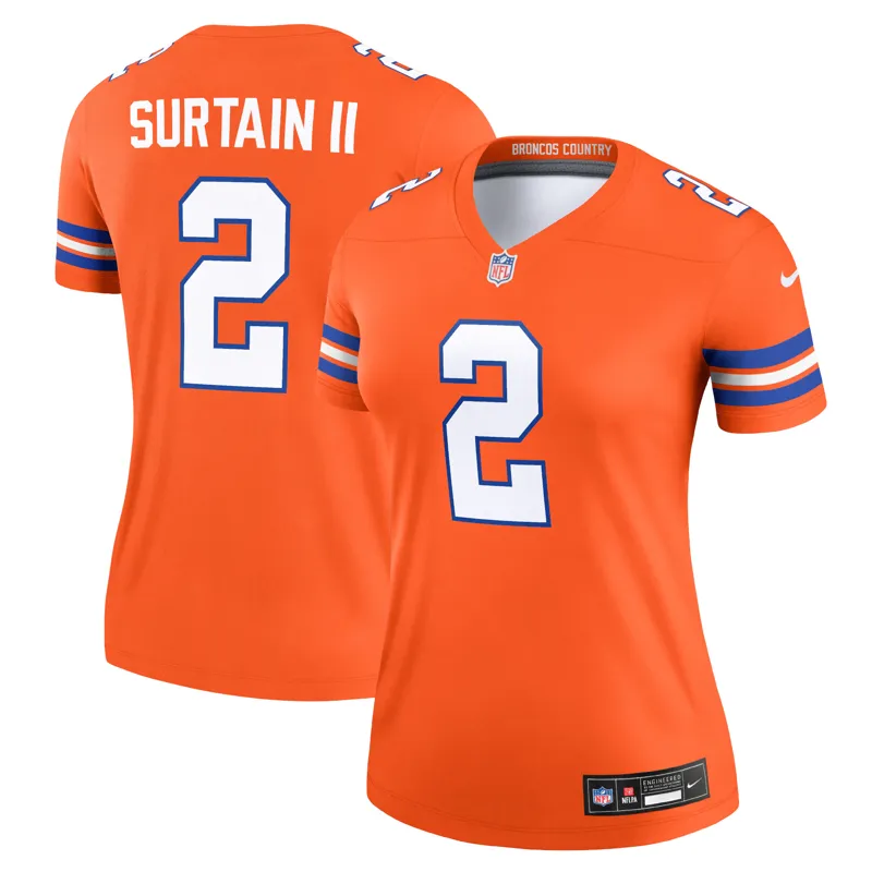 Denver Broncos Jersey Orange Team Vapor Fuse Elite Custom Jersey - Image 3