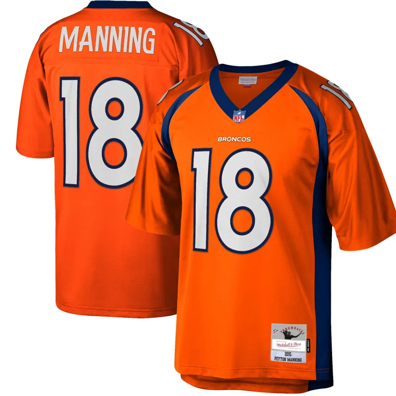 Denver Broncos Jersey Peyton Manning Navy Orange 2015 Split Legacy Jersey - Image 2