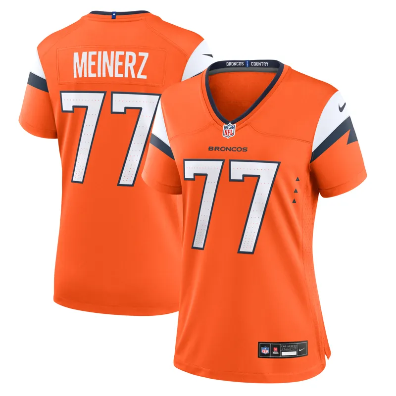 Denver Broncos Jersey Quinn Meinerz Orange Mile High Collection 1977 Throwback Player Game Jersey - Image 2