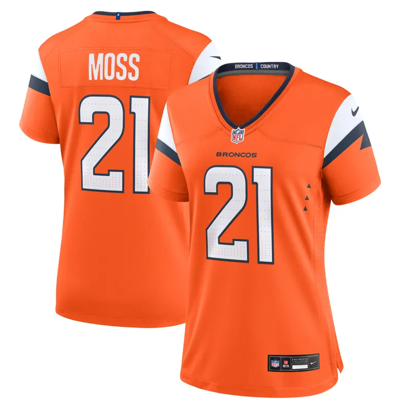 Denver Broncos Jersey Riley Moss Orange Team Game Jersey