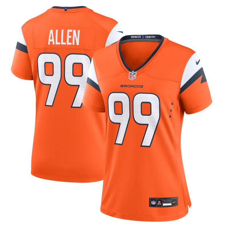 Denver Broncos Jersey Zach Allen Orange Mile High Collection 1977 Throwback Player Game Jersey - Image 3