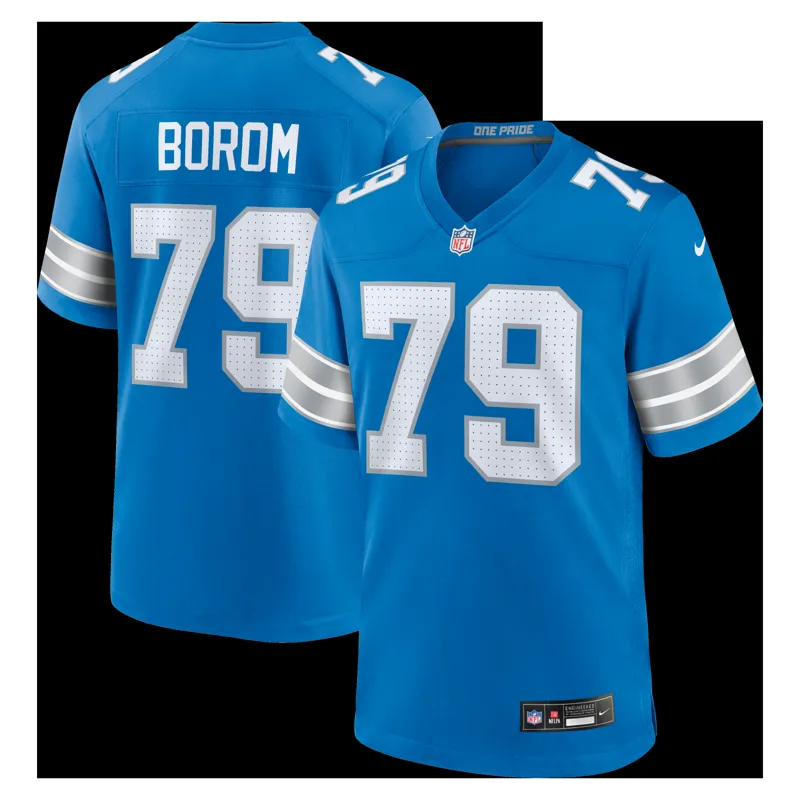 Detroit Lions Jersey Khalil Dorsey Blue Team Game Jersey - Image 2