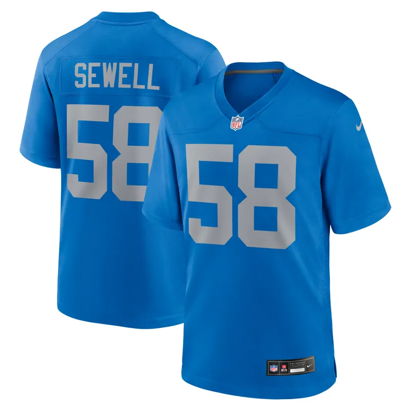 Detroit Lions Jersey Penei Sewell Black 2nd Alternate Game Jersey - Image 5