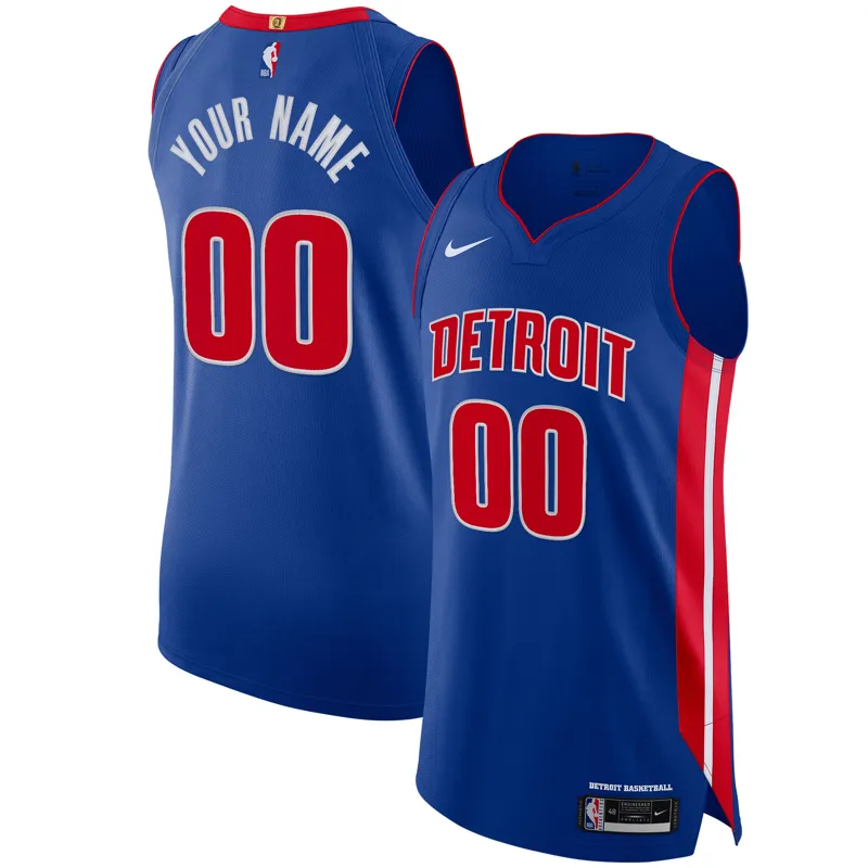 Detroit Pistons Jersey Blue Custom Icon Jersey